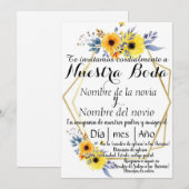 Uitnodiging voor Spaanse bruiloft (Voorkant / Achterkant)
