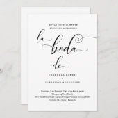 Uitnodiging voor Spaanse bruiloft (Voorkant / Achterkant)