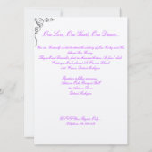 Uitnodiging voor Spaanse bruiloft "Doves and Ribbo (Achterkant)