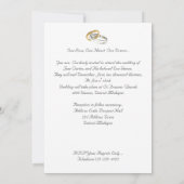 Uitnodiging voor Spaanse bruiloft "Gold Bands & Co (Achterkant)