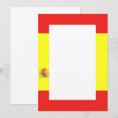 Uitnodiging voor Spaanse vlaggengrens (Voorkant / Achterkant)