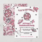 Uitnodiging voor Space Cowgirl Bachelorettefeest (Voorkant / Achterkant)