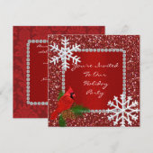 UITNODIGING VOOR SPARKLE-feest met SNEEUWLAPPEN (Voorkant / Achterkant)