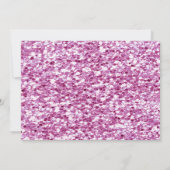 Uitnodiging voor sparkly Glitter Pink Bachelorette (Achterkant)