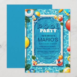 Uitnodiging voor Spatwaterfeestje - Op maat gemaak