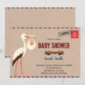 Uitnodiging voor speciaal baby shower (Voorkant / Achterkant)