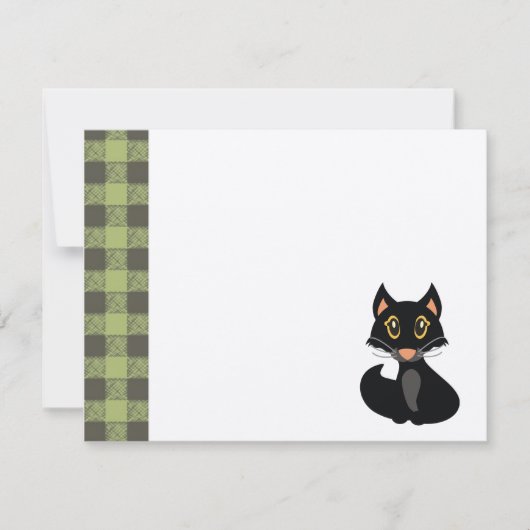 Uitnodiging voor speciale Black Cat Birthday Party (Voorkant)