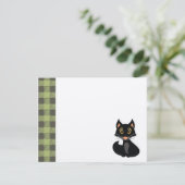 Uitnodiging voor speciale Black Cat Birthday Party (Staand voorkant)