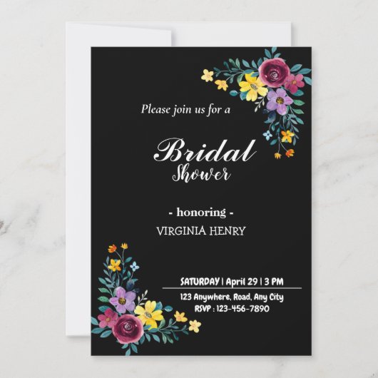 Uitnodiging voor speciale bridal-douches (Voorkant)