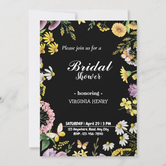Uitnodiging voor speciale bridal-douches (Voorkant)
