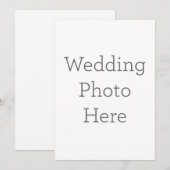 Enkele uitnodiging, Maat: 12,7 x 17,8 cm, Papier: Signature Mat, Enveloppen: Wit (Voorkant / Achterkant)