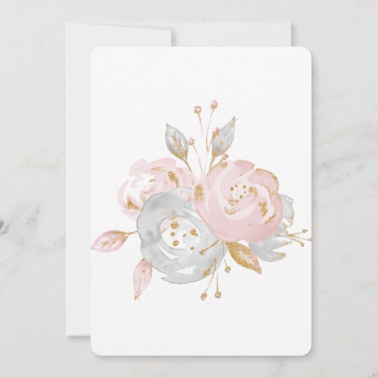 Uitnodiging voor speciale bunny First Birthday (Achterkant)