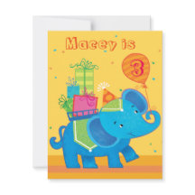 Uitnodiging voor speciale Elephant Birthday