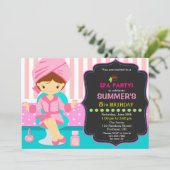 Uitnodiging voor speciale feestdagen Glamor make k (Staand voorkant)