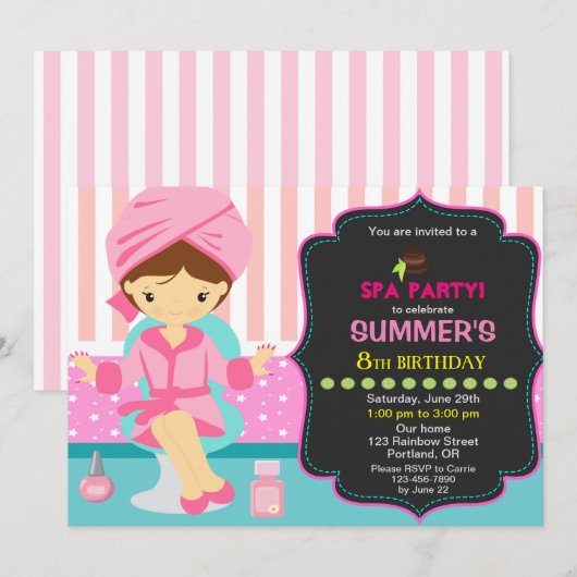 Uitnodiging voor speciale feestdagen Glamor make k (Voorkant / Achterkant)