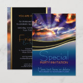 Uitnodiging voor speciale feestelijke bijeenkomst  (Voorkant / Achterkant)