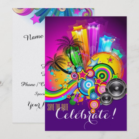 Uitnodiging voor speciale gelegenheden - SRF (Voorkant / Achterkant)