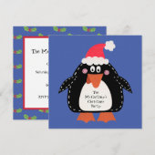 Uitnodiging voor speciale kerstfeestdagen in pingu (Voorkant / Achterkant)