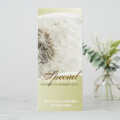 Uitnodiging voor speciale partij Dandelion (Staand voorkant)