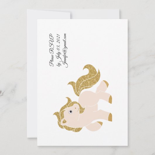 Uitnodiging voor speciale pony (Achterkant)