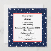 Uitnodiging voor speciale ruimteastronaut (Achterkant)