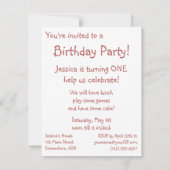  uitnodiging voor Speelgoed voor kinderen op zater (Achterkant)