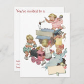  uitnodiging voor Speelgoed voor kinderen op zater (Voorkant / Achterkant)