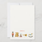 Uitnodiging voor speelgoedactie tijdens de feestda (Achterkant)