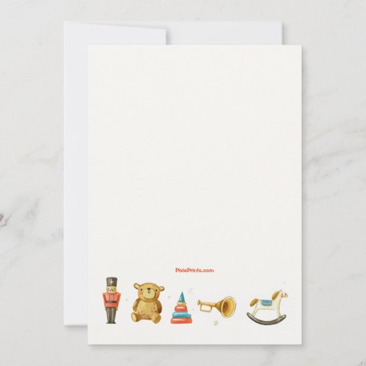 Uitnodiging voor speelgoedactie tijdens de feestda (Achterkant)