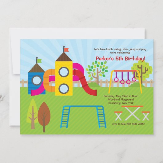 Uitnodiging voor speelplaatsen (Voorkant)