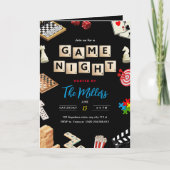 Uitnodiging voor spelavondfeest, Housewarmingfeest (Voorkant)