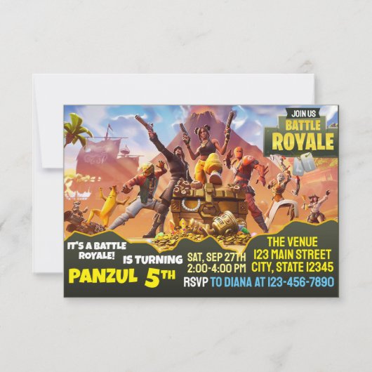 Uitnodiging voor spelgevecht (Voorkant)