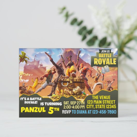 Uitnodiging voor spelgevecht (Staand voorkant)