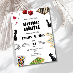 Uitnodiging voor spelletjesavond, Housewarmingfees