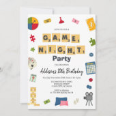 Uitnodiging voor spelletjesavond kinderverjaardags (Voorkant)