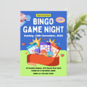 Uitnodiging voor spelletjesavond met een spelletje (Staand voorkant)