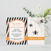 Uitnodiging voor Spinnenfeest (Staand voorkant)