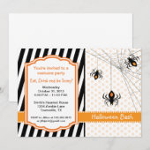 Uitnodiging voor Spinnenfeest (Voorkant / Achterkant)