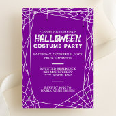 Uitnodiging voor spinnenweb Halloweenfeest