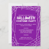 Uitnodiging voor spinnenweb Halloweenfeest (Voorkant)