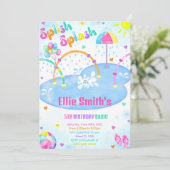 Uitnodiging voor Splash Pad Verjaardag (Staand voorkant)