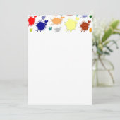 Uitnodiging voor Splash Paint (Staand voorkant)