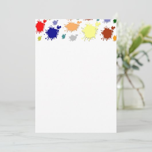 Uitnodiging voor Splash Paint (Staand voorkant)
