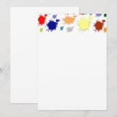 Uitnodiging voor Splash Paint (Voorkant / Achterkant)