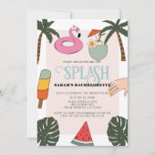 Uitnodiging voor Splash Pool Party Bachelorette-we (Voorkant)