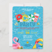 Uitnodiging voor Splish Splash Pool Party (Voorkant)