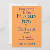 Uitnodiging voor spook- en kattenhalloweenfeest (Achterkant)