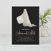 Uitnodiging voor spook Halloween-cocktailparty (Staand voorkant)