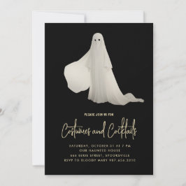 Uitnodiging voor spook Halloween-cocktailparty