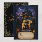 Uitnodiging voor spookhuisfeest (Voorkant / Achterkant)